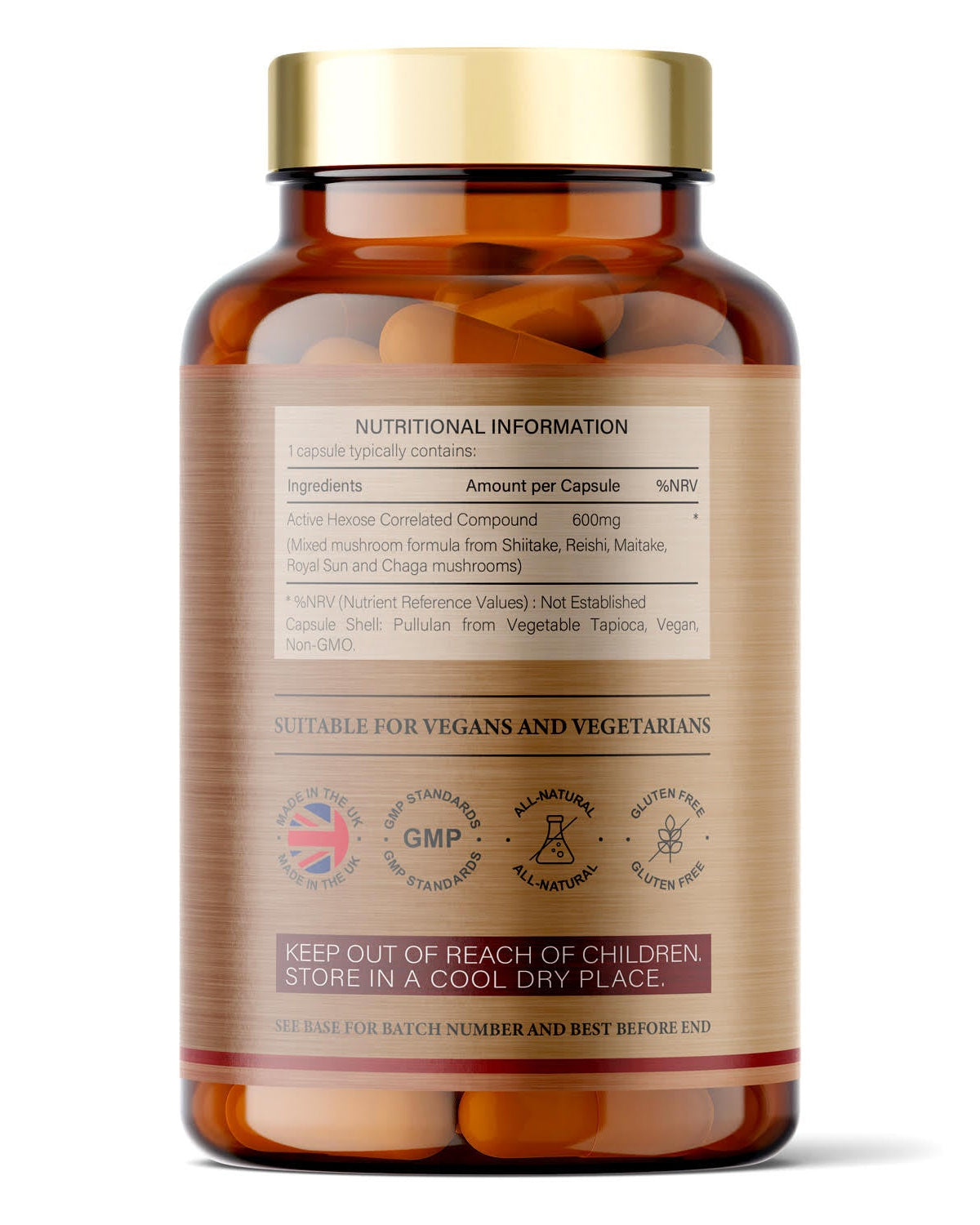NeoHerbs AHCC Supplement for HPV - 120 Capsules (600mg)