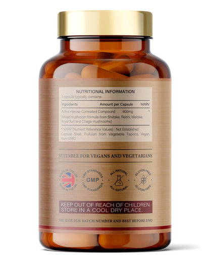 NeoHerbs AHCC Supplement for HPV - 120 Capsules (600mg)